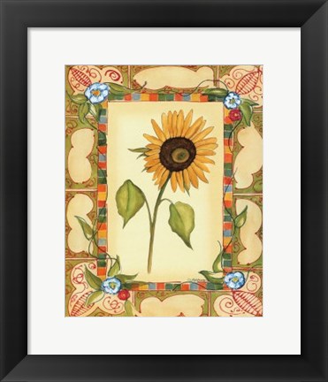 Framed French Country Sunflower II Print