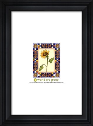 Framed Tuscany Sunflower I Print