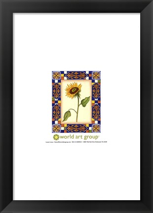 Framed Tuscany Sunflower I Print