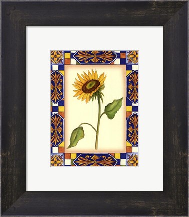 Framed Tuscany Sunflower I Print