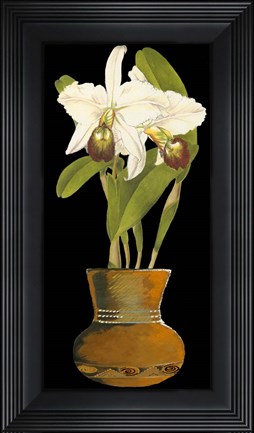 Framed Orchids in Pot I Print