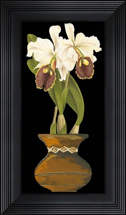 Framed Orchids in Pot II Print