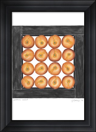 Framed Peaches Cubed Print