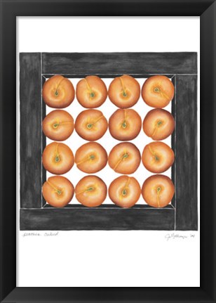 Framed Peaches Cubed Print