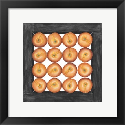 Framed Peaches Cubed Print