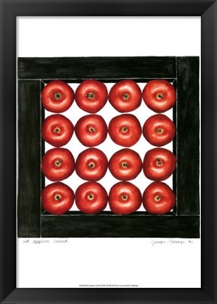 Framed Red Apples Cubed Print