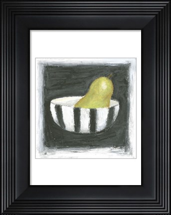 Framed Pear in Bowl Print