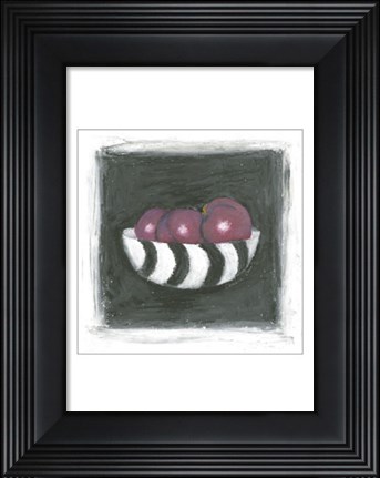 Framed Plums in Bowl Print