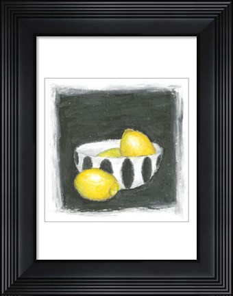 Framed Lemons in Bowl Print