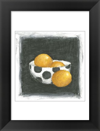 Framed Oranges in Bowl Print