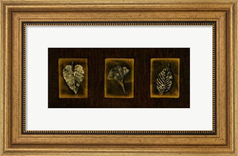 Framed Block Leaf Panel I Print