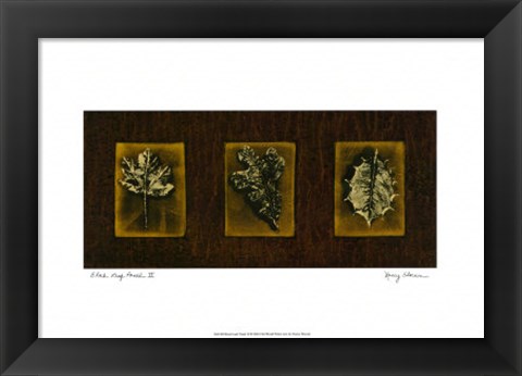 Framed Block Leaf Panel II Print