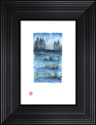 Framed Water Garden I Print