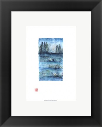 Framed Water Garden I Print