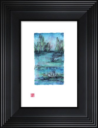 Framed Water Garden II Print