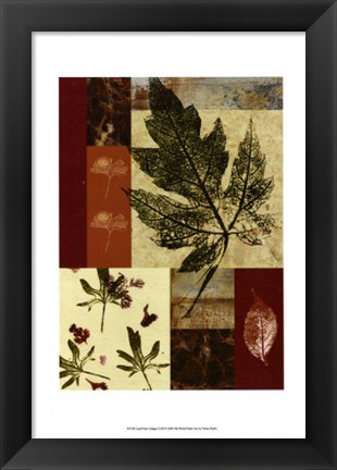 Framed Leaf Print Collage (U) III Print