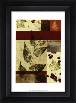 Framed Leaf Print Collage (U) IV Print