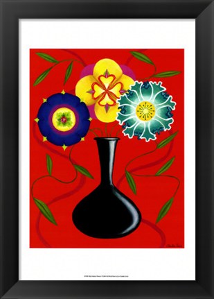 Framed Riki&#39;s Stylized Flowers I Print