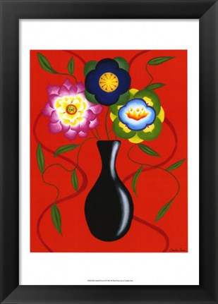 Framed Riki&#39;s Stylized Flowers II Print