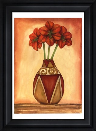 Framed Southwest Amaryllis (H) I Print