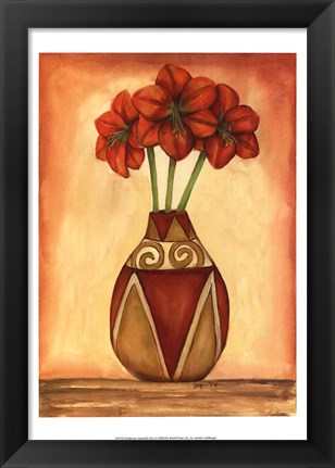 Framed Southwest Amaryllis (H) I Print