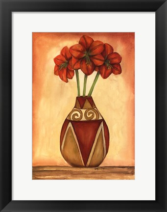 Framed Southwest Amaryllis (H) I Print