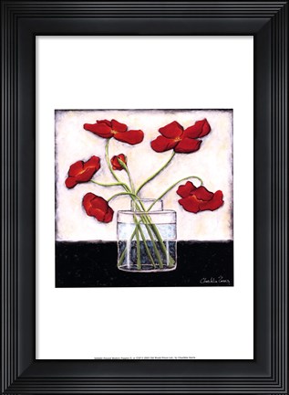 Framed Printed Modern Poppies II Print