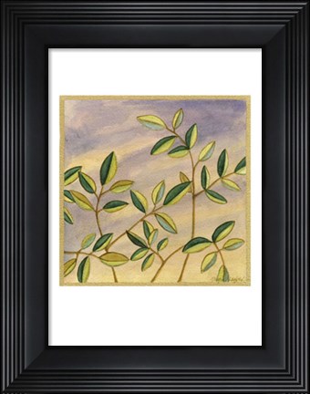 Framed Luminous Leaves II Print
