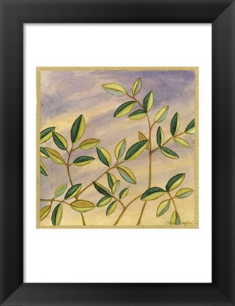 Framed Luminous Leaves II Print