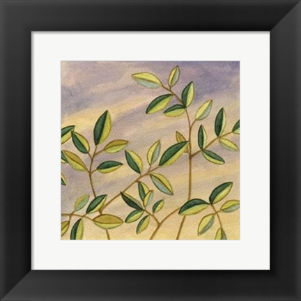 Framed Luminous Leaves II Print