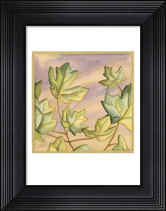 Framed Luminous Leaves III Print