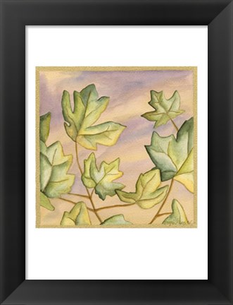 Framed Luminous Leaves III Print