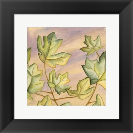 Framed Luminous Leaves III Print