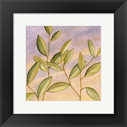 Framed Luminous Leaves IV Print