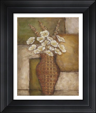 Framed Cubed Floral Study I Print