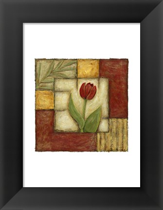 Framed Flower Montage II Print