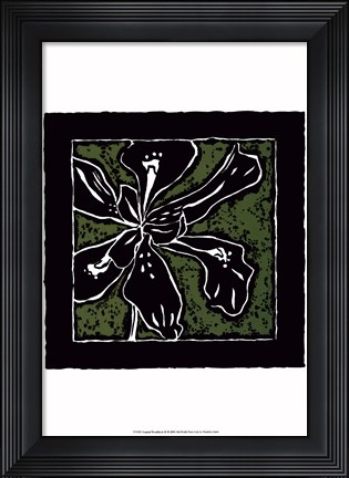 Framed Tropical Woodblock III Print