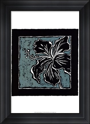 Framed Tropical Woodblock IV Print