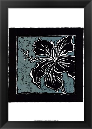 Framed Tropical Woodblock IV Print