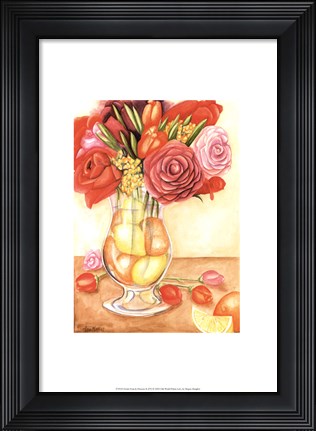 Framed Fresh Fruit &amp; Flowers II (PT) Print