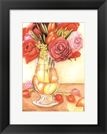 Framed Fresh Fruit &amp; Flowers II (PT) Print