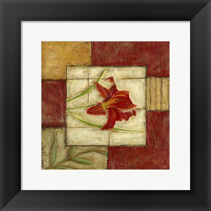 Framed Flower Montage III Print