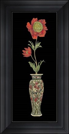 Framed Anemone in Vase I Print