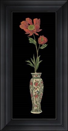 Framed Anemone in Vase II Print