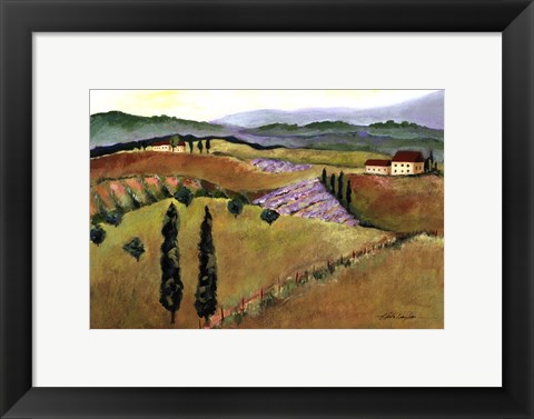 Framed Tuscany Afternoon I Print