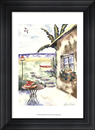 Framed Tropical Holiday I Print