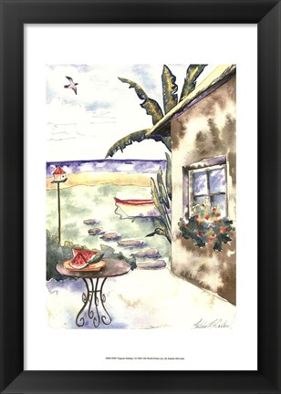 Framed Tropical Holiday I Print