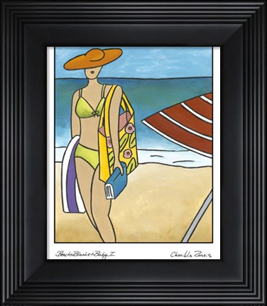 Framed Beach Blanket Baby I Print