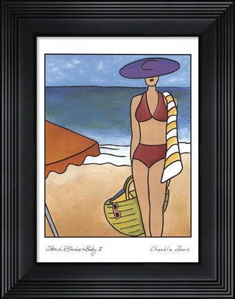 Framed Beach Blanket Baby II Print