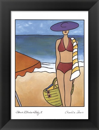 Framed Beach Blanket Baby II Print